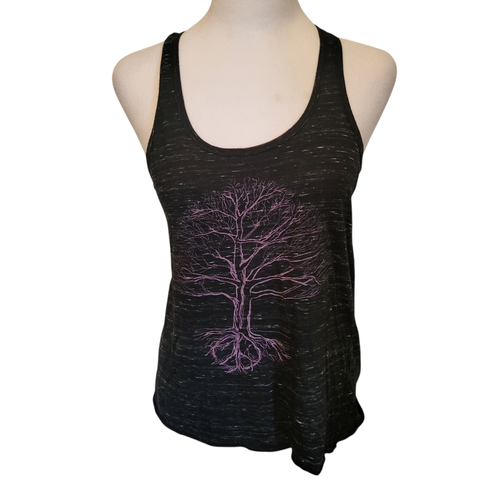 24Peace Tree Of Life Tank Gray sz XS